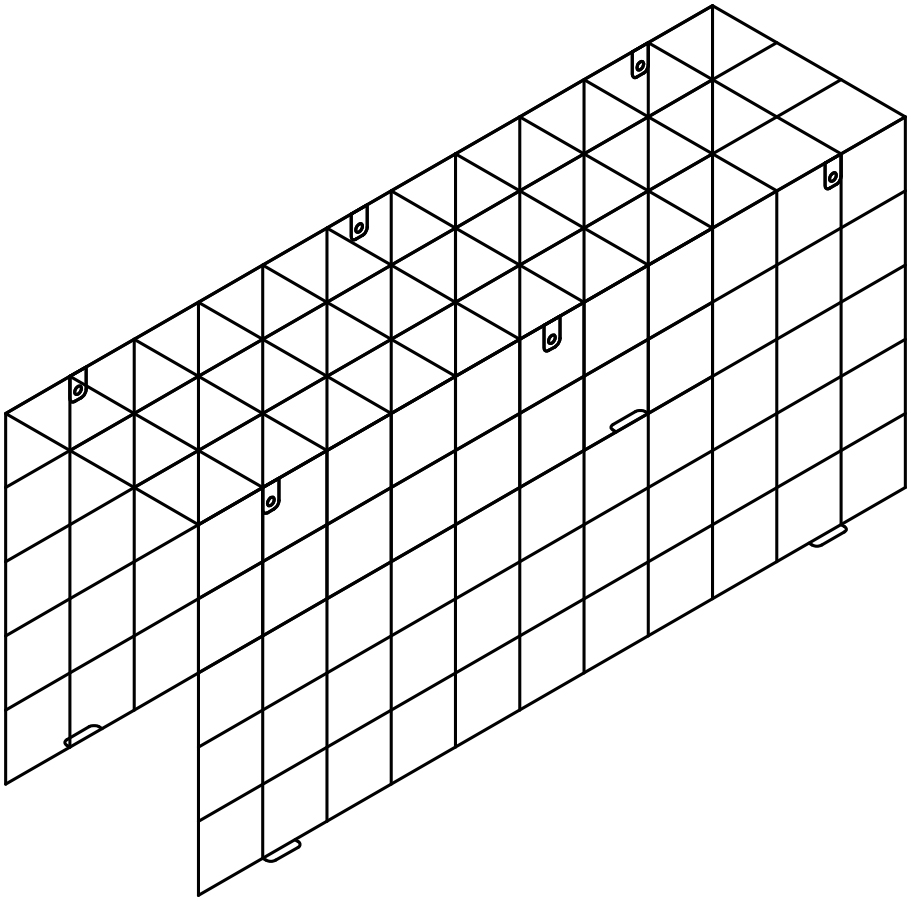 Protective Cage for JBL CBT 1000 Loudspeaker 44"H x 12"W x 20"D - Click Image to Close