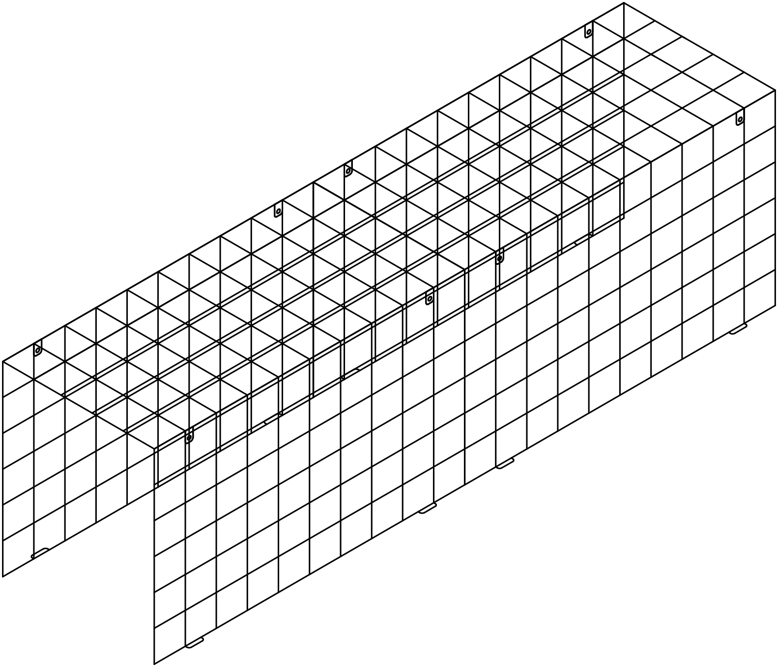 Protective Cage for JBL CBT 1000+CBT 1000E 80"H x 20"W x 24"D - Click Image to Close