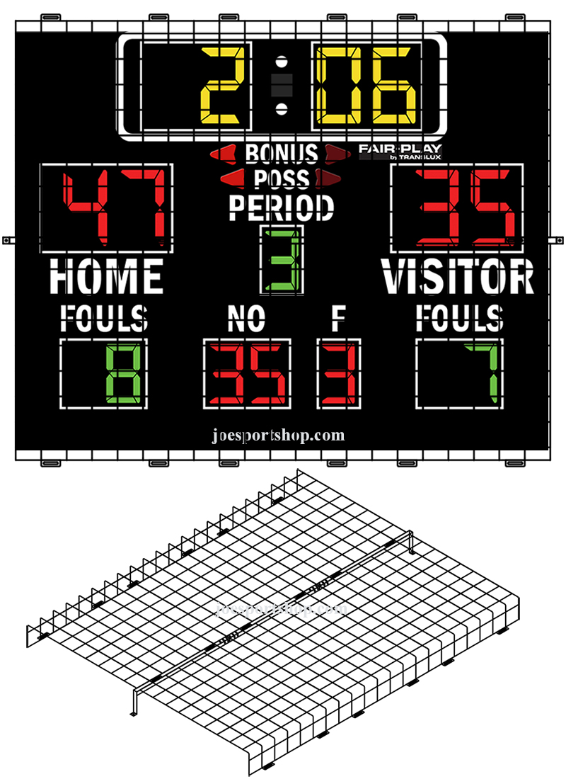 Protective Cage for 7'W X 5'6"H X 4"D Scoreboard