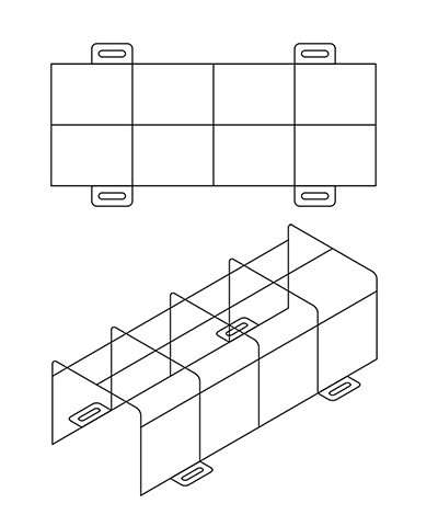 Emergency Lighting Cage 16"W x 6''H x 5''D